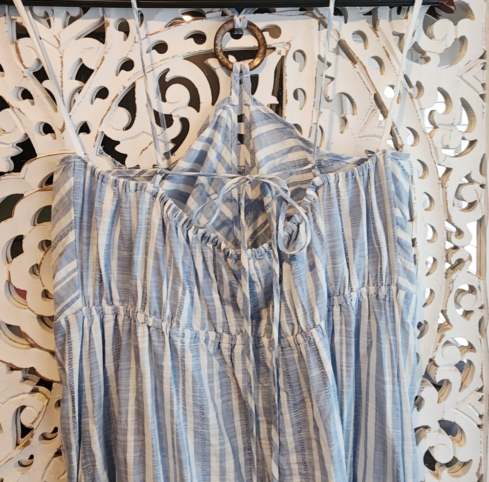 EVERYDAY RITUAL PAIGE MAXI DRESS RODANTHE STRIPE ADJUSTABLE STRAPS WOMENS LARGE - Picture 15 of 15